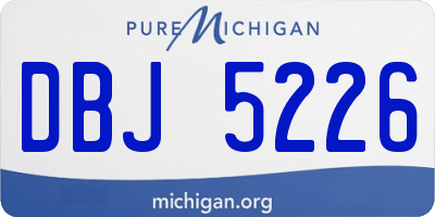 MI license plate DBJ5226