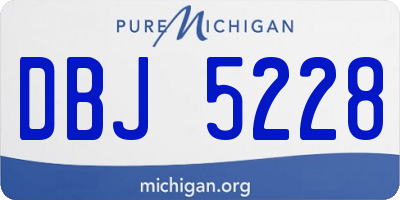 MI license plate DBJ5228