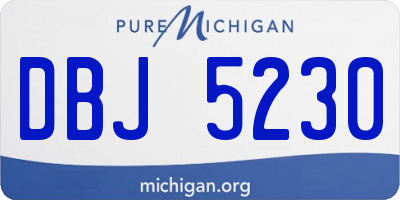 MI license plate DBJ5230