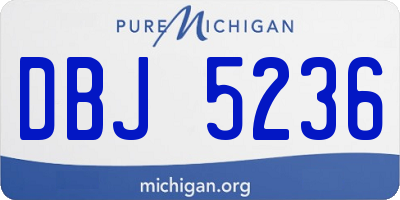 MI license plate DBJ5236