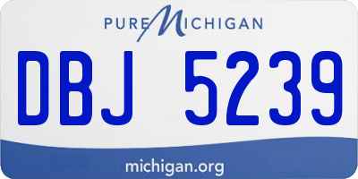 MI license plate DBJ5239
