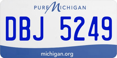 MI license plate DBJ5249