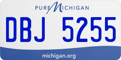 MI license plate DBJ5255