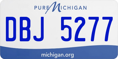 MI license plate DBJ5277