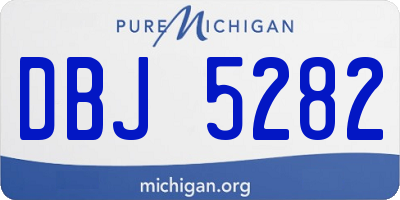 MI license plate DBJ5282