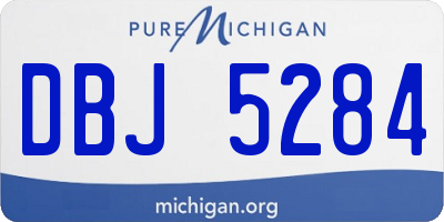 MI license plate DBJ5284