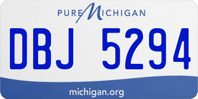 MI license plate DBJ5294