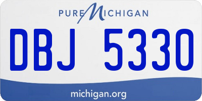 MI license plate DBJ5330