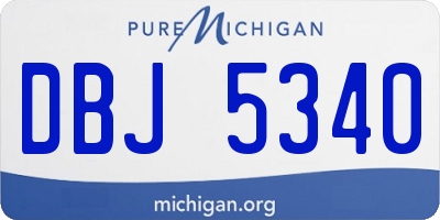 MI license plate DBJ5340
