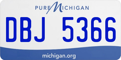 MI license plate DBJ5366