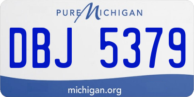 MI license plate DBJ5379