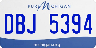 MI license plate DBJ5394
