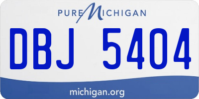 MI license plate DBJ5404