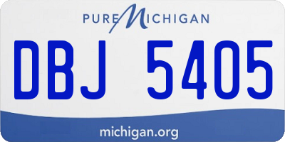 MI license plate DBJ5405