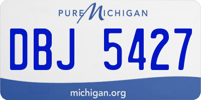 MI license plate DBJ5427