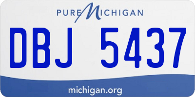 MI license plate DBJ5437