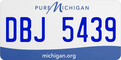MI license plate DBJ5439