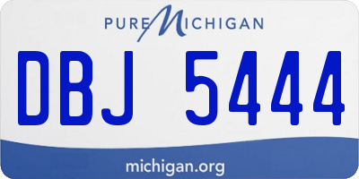 MI license plate DBJ5444