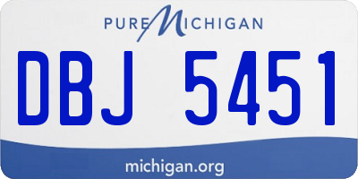 MI license plate DBJ5451
