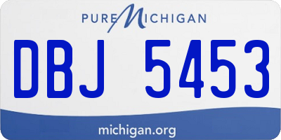 MI license plate DBJ5453