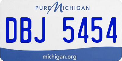 MI license plate DBJ5454