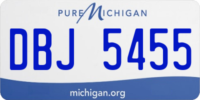 MI license plate DBJ5455