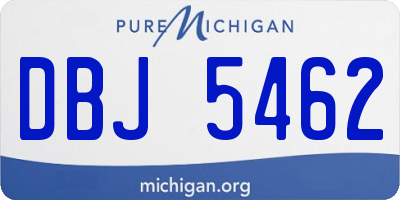 MI license plate DBJ5462