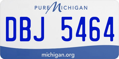 MI license plate DBJ5464