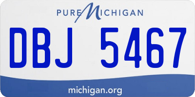 MI license plate DBJ5467