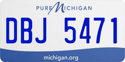 MI license plate DBJ5471