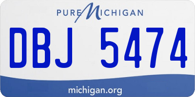 MI license plate DBJ5474