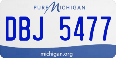 MI license plate DBJ5477