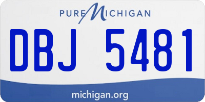 MI license plate DBJ5481