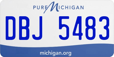 MI license plate DBJ5483