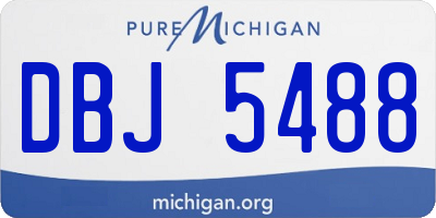 MI license plate DBJ5488