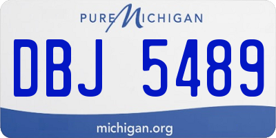MI license plate DBJ5489