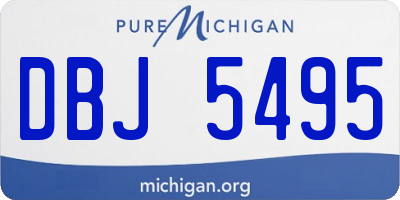 MI license plate DBJ5495