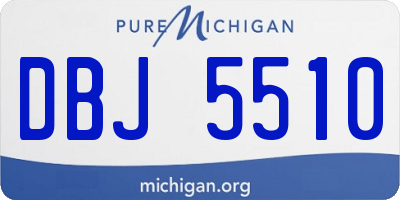 MI license plate DBJ5510