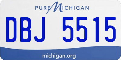 MI license plate DBJ5515