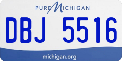 MI license plate DBJ5516