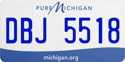 MI license plate DBJ5518