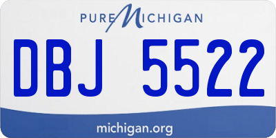 MI license plate DBJ5522