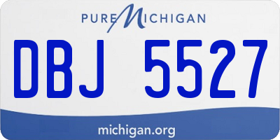 MI license plate DBJ5527