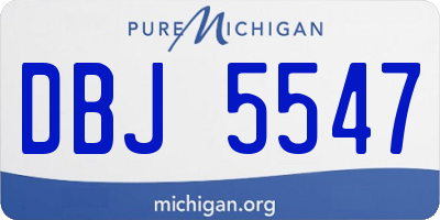 MI license plate DBJ5547