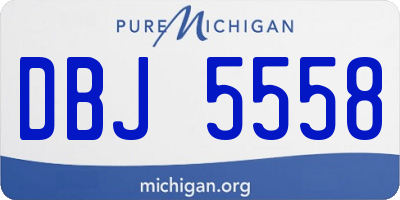 MI license plate DBJ5558