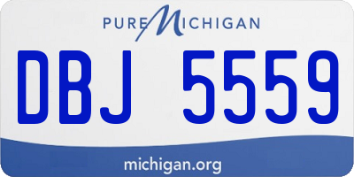 MI license plate DBJ5559
