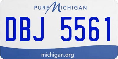 MI license plate DBJ5561