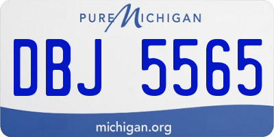 MI license plate DBJ5565