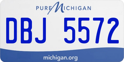 MI license plate DBJ5572