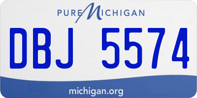 MI license plate DBJ5574